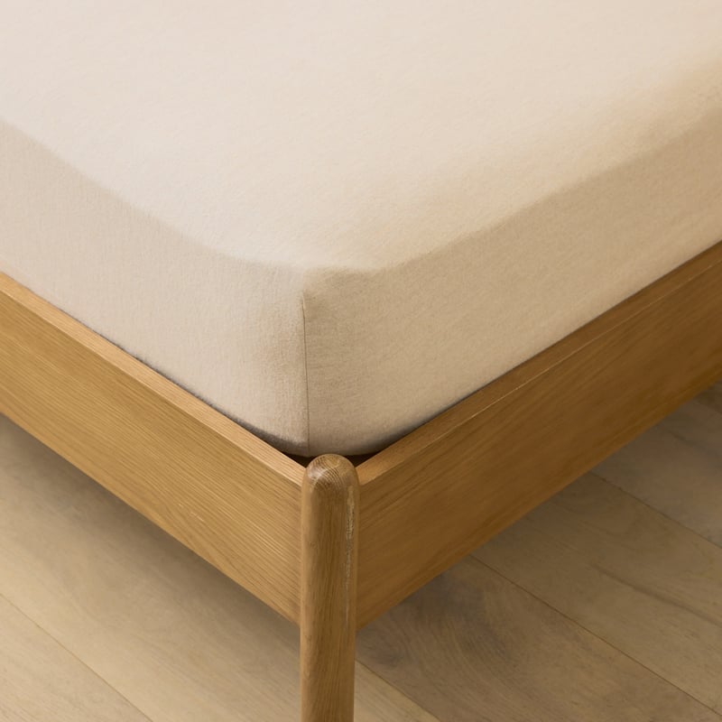 Melange Oat Flannel Sheet Separates