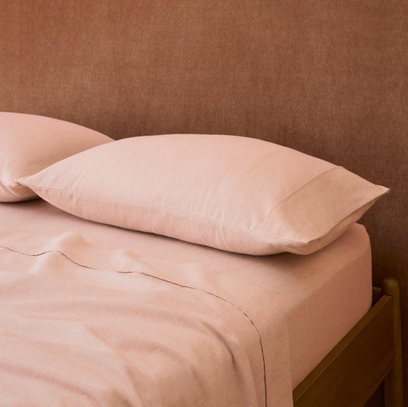 Melange Pink Flannel Sheet Separates