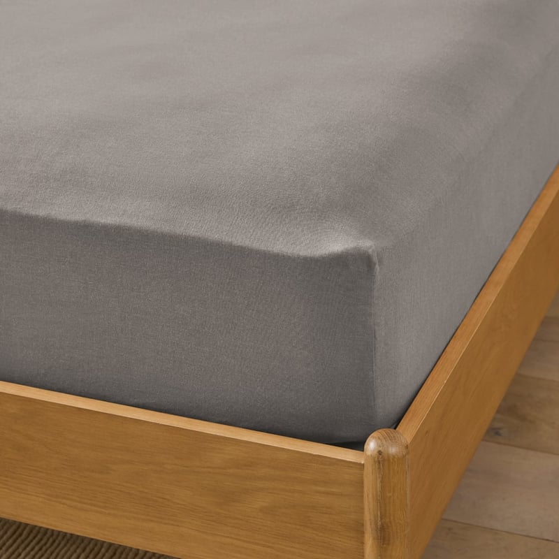 Brushed Cotton Wool Ash Grey Sheet Set