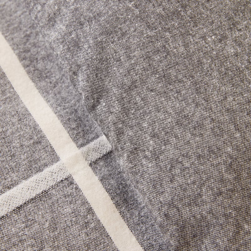 Fiore Grid Grey Flannel Quilt Cover Set + Separates