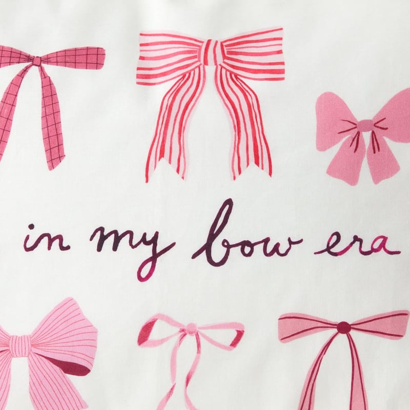 In My Bow Era White Text Pillowcase