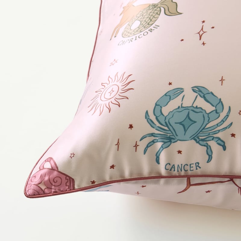Pure Silk Zodiac Printed Pillowcase