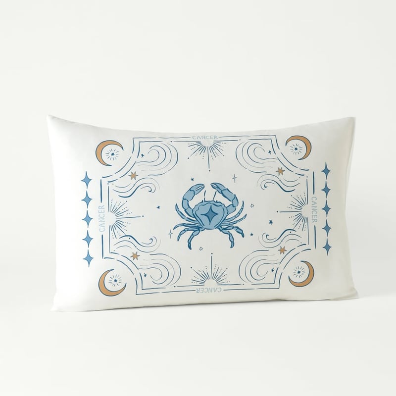 Zodiac Blue Cancer Pillowcase