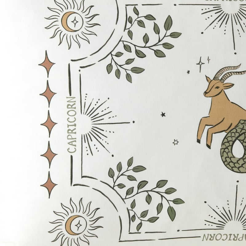 Zodiac Green Capricorn Pillowcase