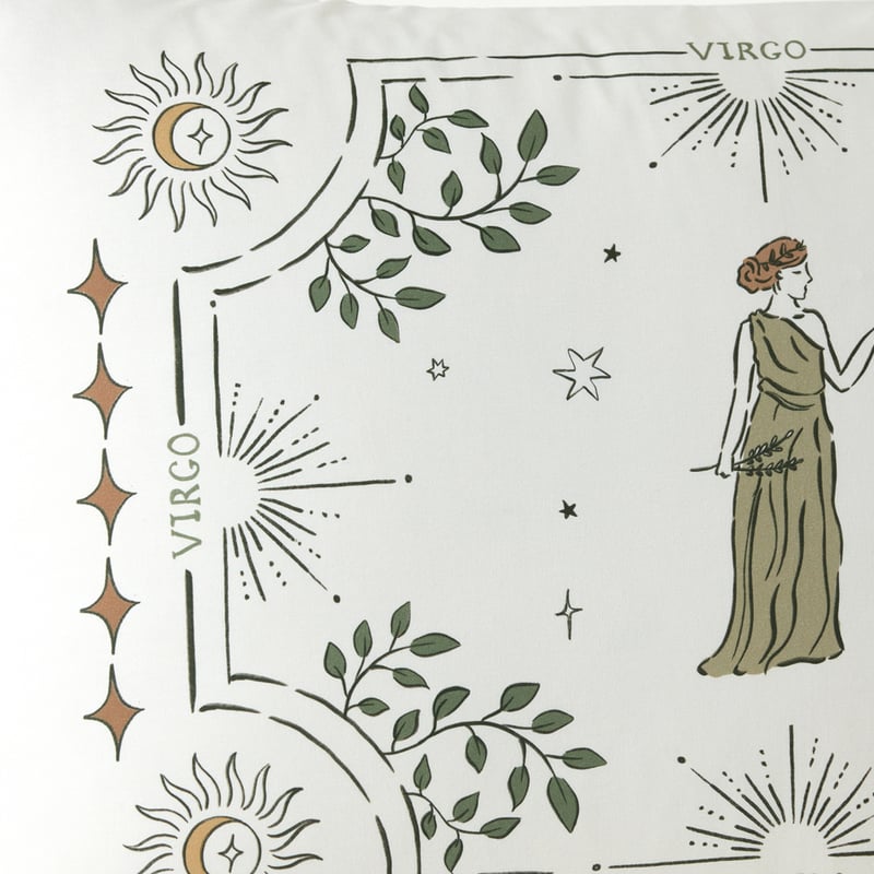Zodiac Green Virgo Pillowcase