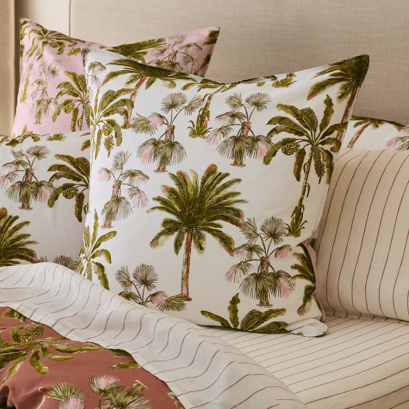 Linen Cotton Island Palm Quilt Cover Set + Separates