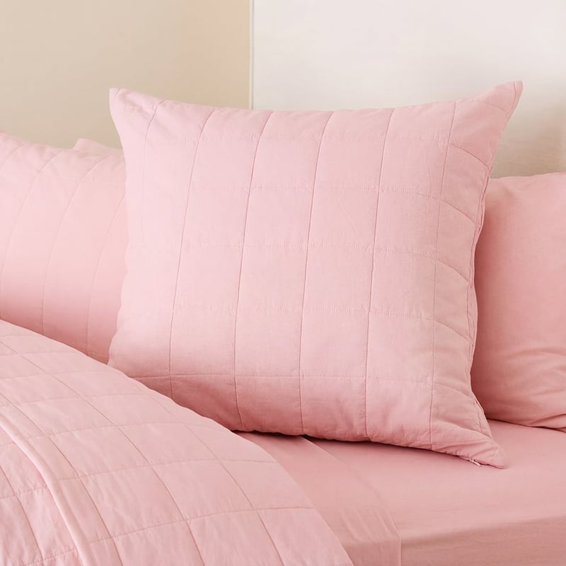 Stonewashed Cotton Peony Quilted Pillowcases