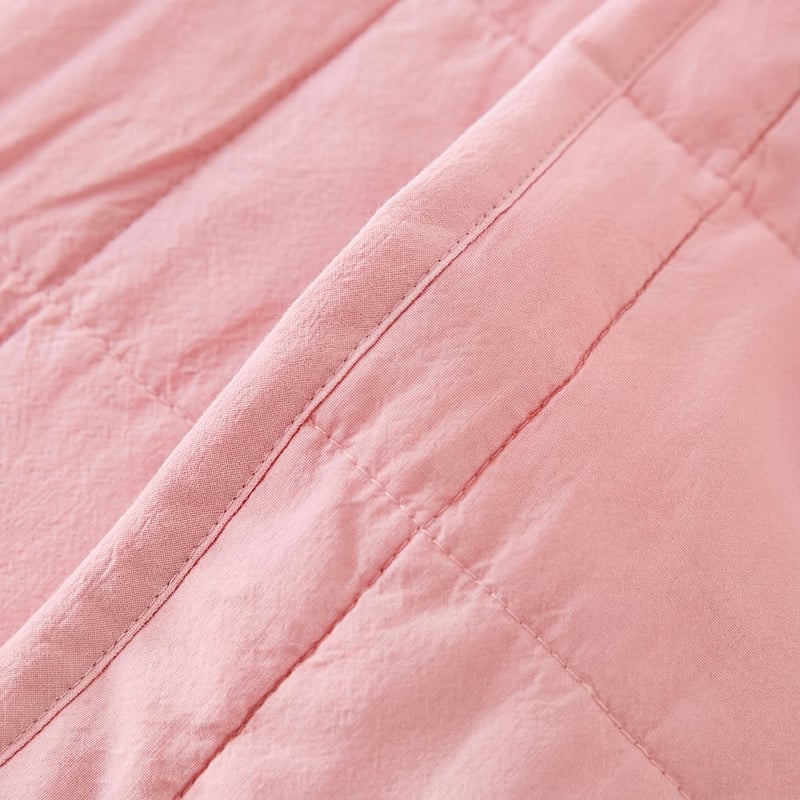 Stonewashed Cotton Peony Quilted Coverlet Separates