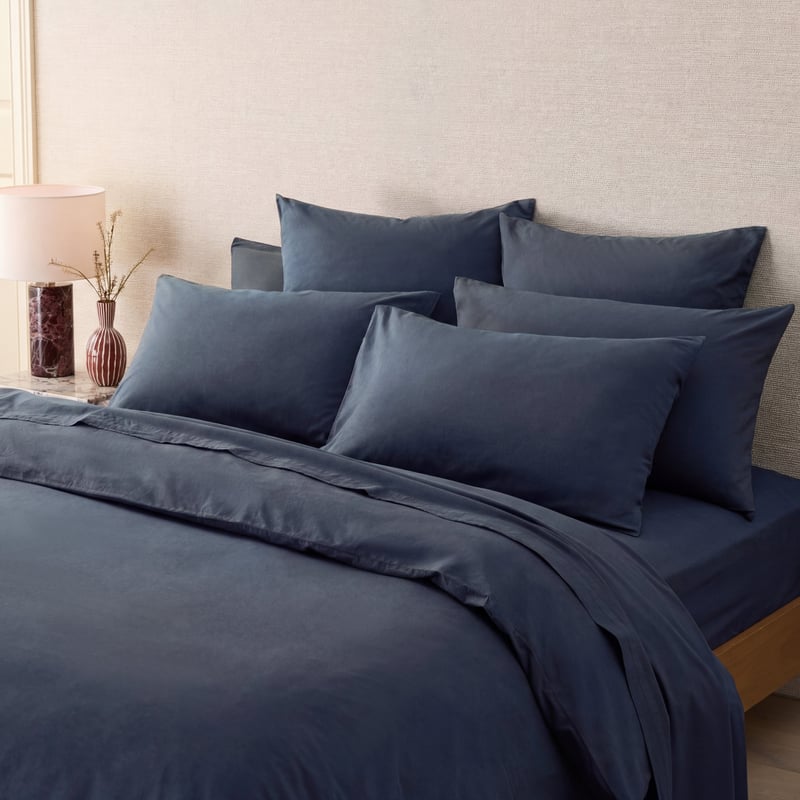 Stonewashed Cotton Midnight Navy Quilt Cover Separates