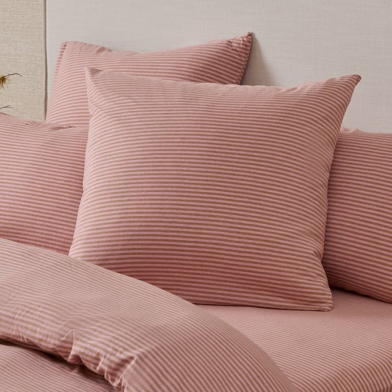 Ultra Soft Jersey Rose & Cedar Stripe Pillowcases