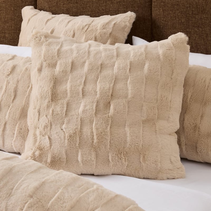 Miller Winter Wheat Faux Fur Quilt Cover Separates