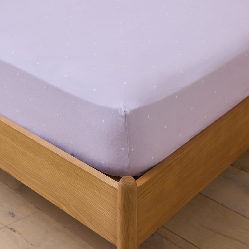 Mini Dot Lilac Flannel Sheet Separates 
