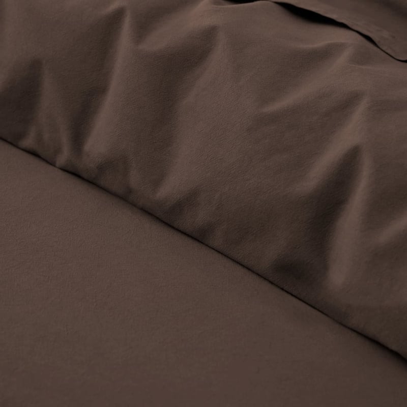 Stonewashed Cotton Chocolate Sheet Separates