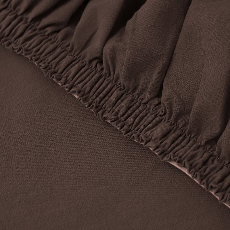 Stonewashed Cotton Chocolate Sheet Separates