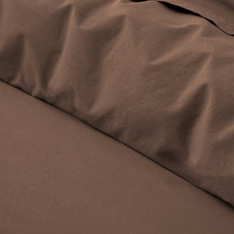 Stonewashed Cotton Chocolate Quilt Cover Separates