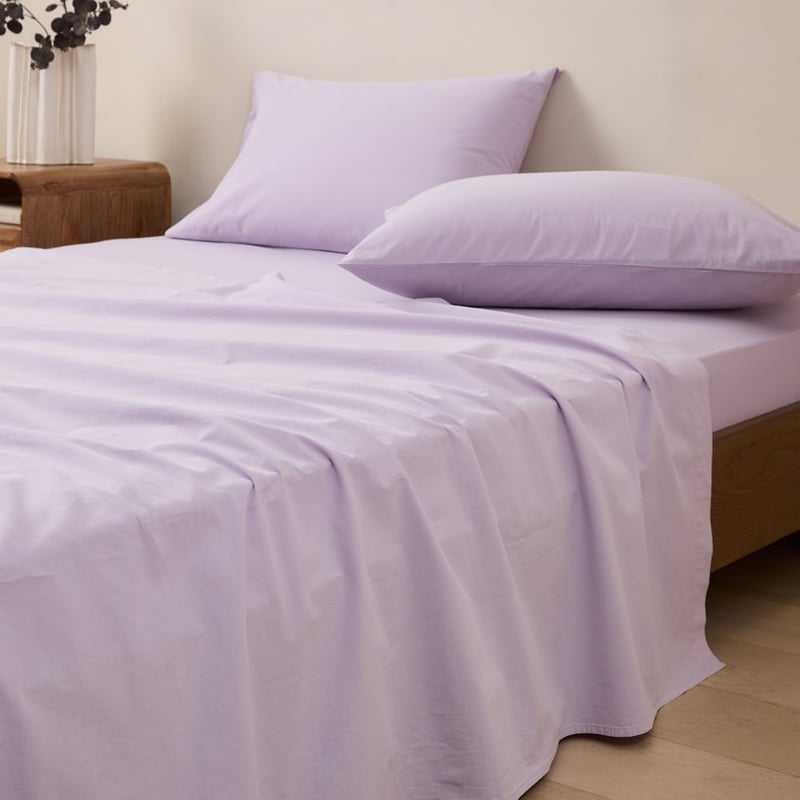 Stonewashed Cotton Misty Lilac Sheet Separates
