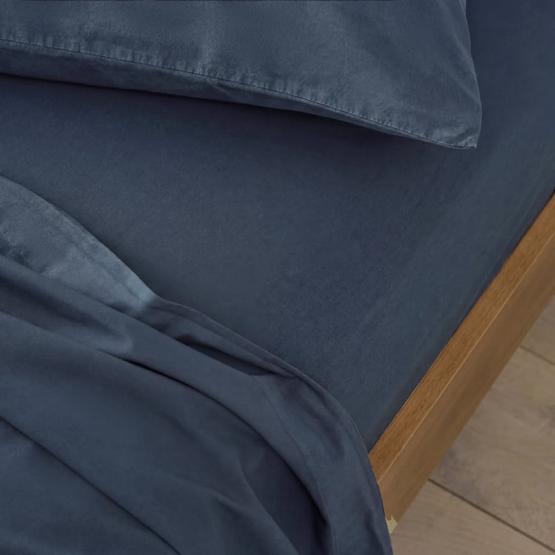 Stonewashed Cotton Midnight Navy Pillowcases