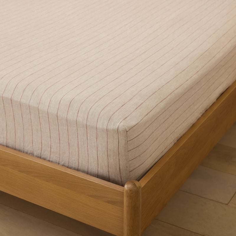 Vintage Washed Linen Mocha & Linen Stripe Sheet Separates