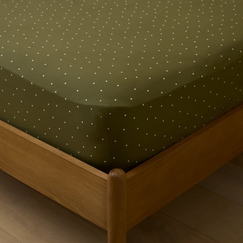 Olive Polka Dots Sheet Set