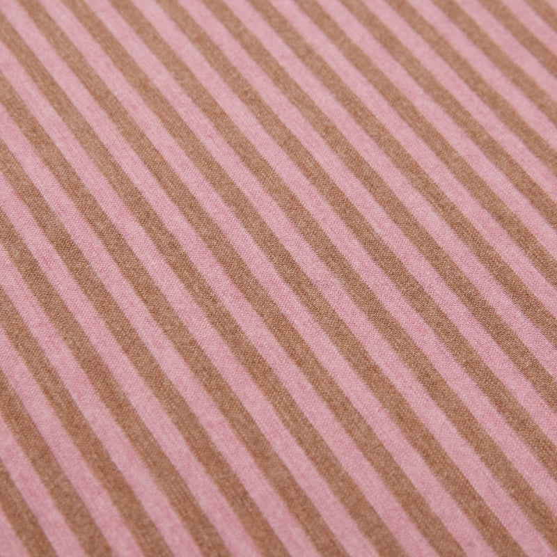Ultra Soft Jersey Rose & Cedar Stripe Sheet Separates