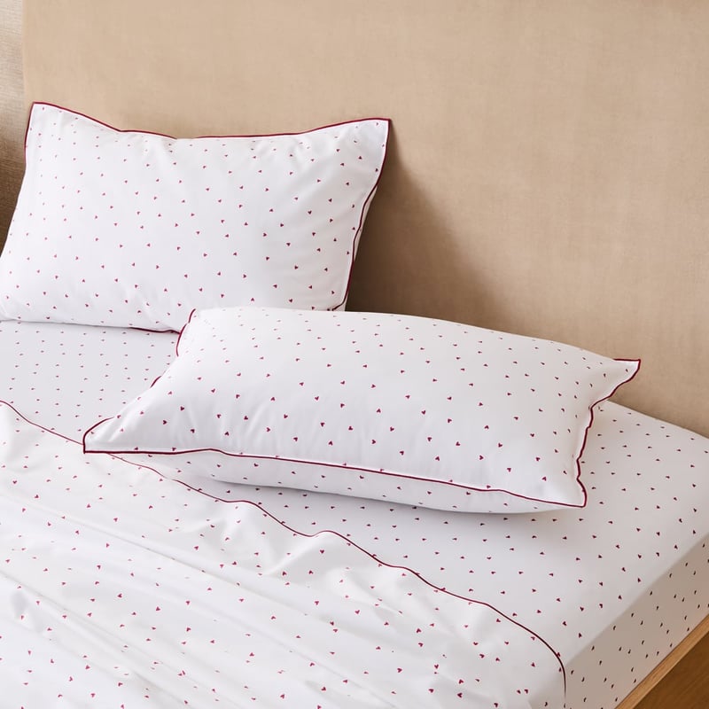 Ma Cherie Printed White Sheet Set