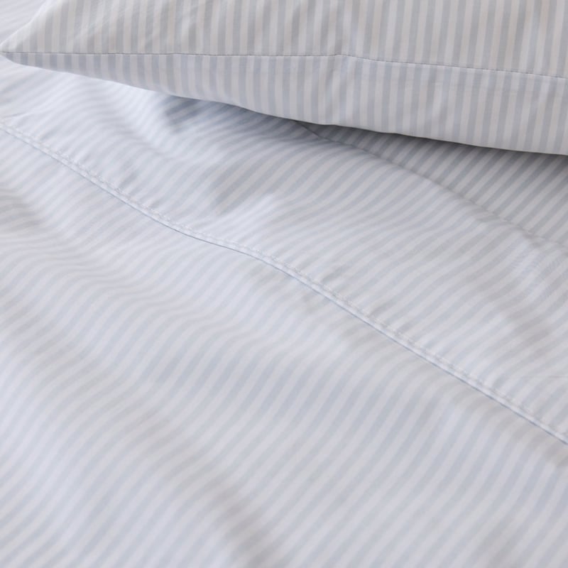Fresh Misty Blue Stripe Sheet Set