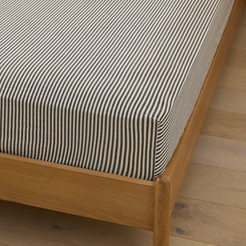 Onyx Stripe Pleated Sheet Set
