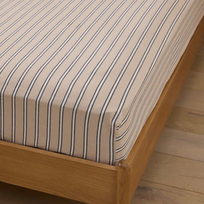 Yarn Dyed Natural Avery Stripe Sheet Set