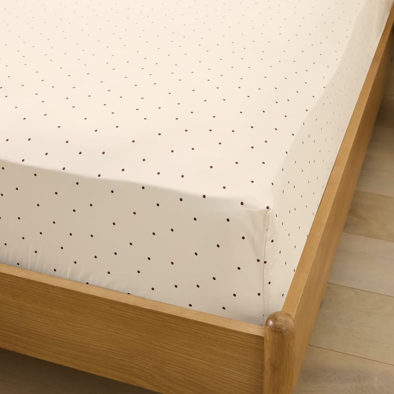 Polka Dots Coconut & Chocolate Printed Sheet Set