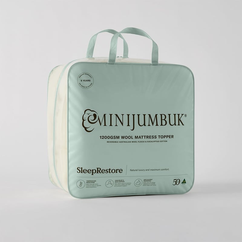 SleepRestore Wool Fleece Mattress Topper 