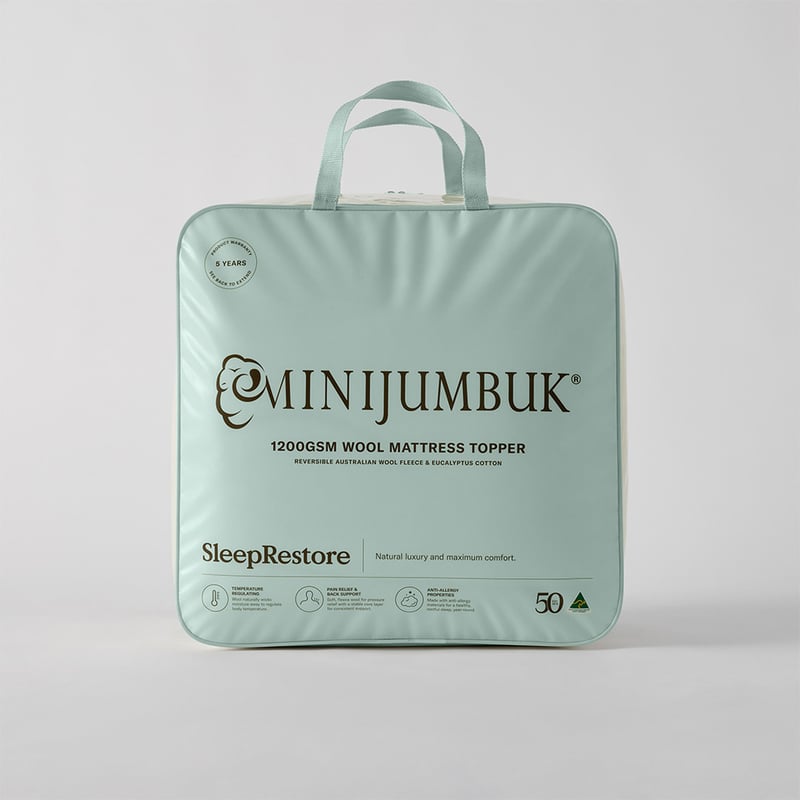 SleepRestore Wool Fleece Mattress Topper 