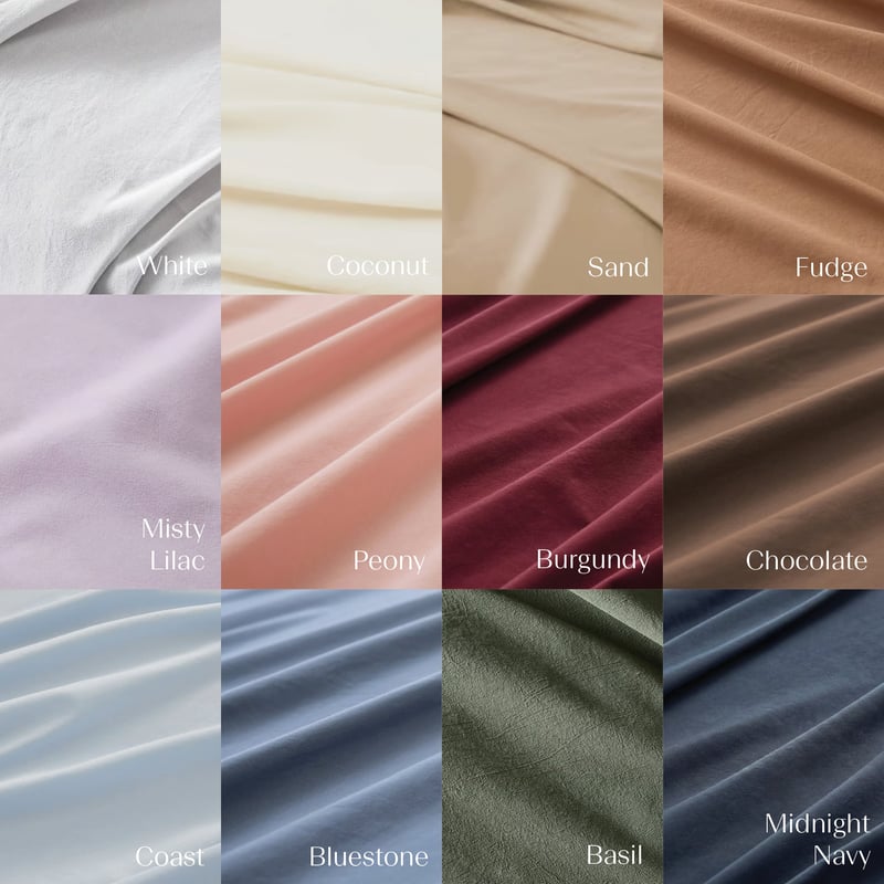 Stonewashed Cotton Bluestone Quilt Cover Separates