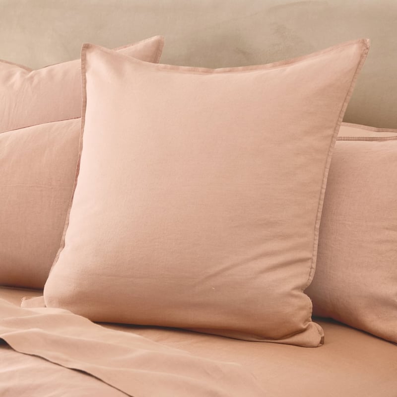 Vintage Washed Linen Nude Pink Pillowcase