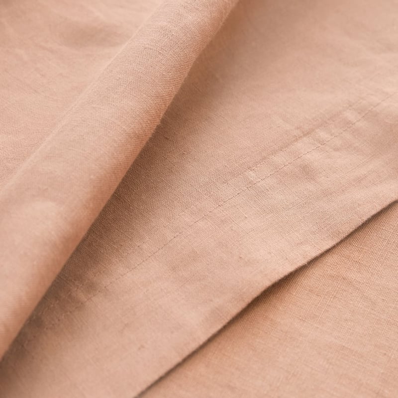 Vintage Washed Linen Nude Pink Sheet Separates