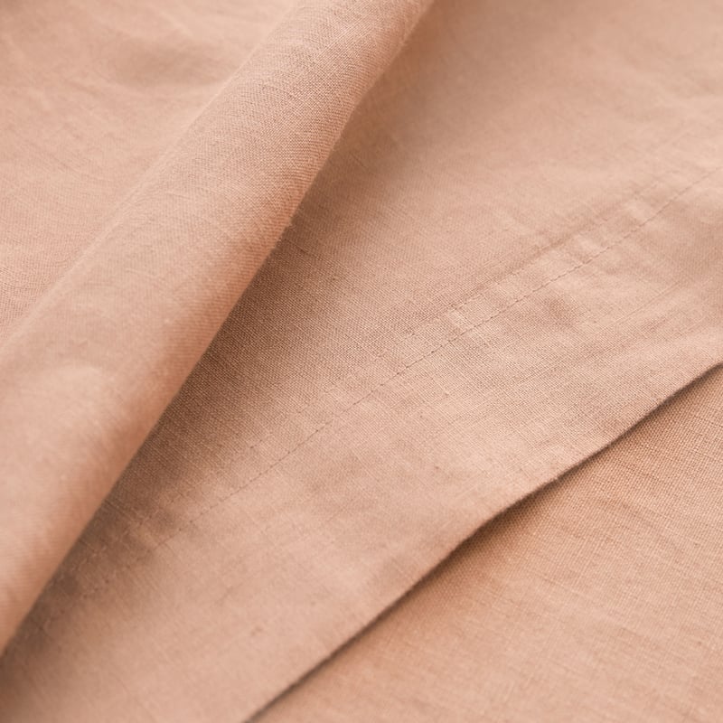 Vintage Washed Linen Nude Pink Sheet Set