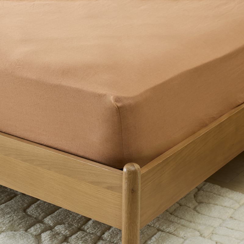 Vintage Washed Linen Hazelnut Sheet Set