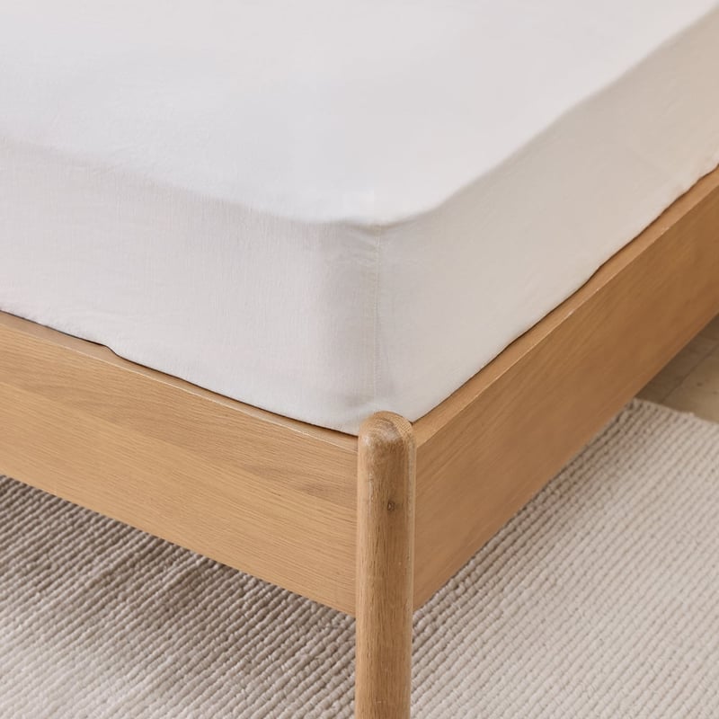 Vintage Washed Linen Coconut Sheet Separates
