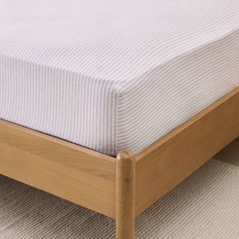 Vintage Washed Linen Linen & White Stripe Sheet Separates