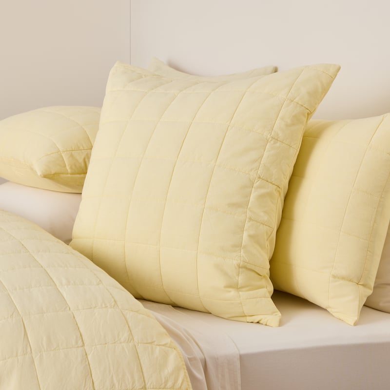 Stonewashed Cotton Citrus Quilted Coverlet Separates 