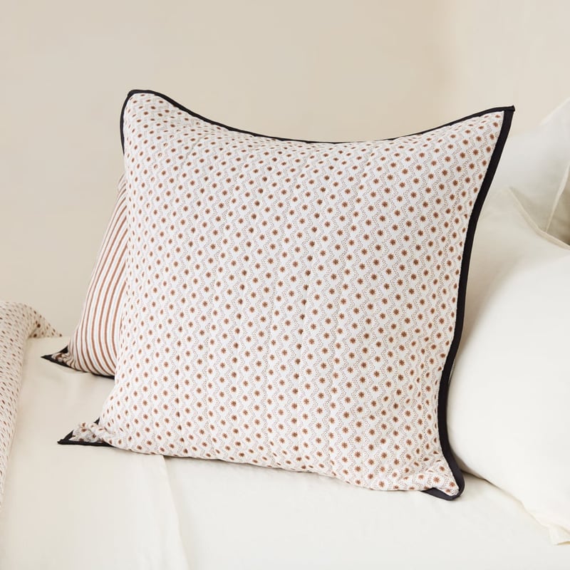 Delhi Brown Sugar & Black Quilted Coverlet