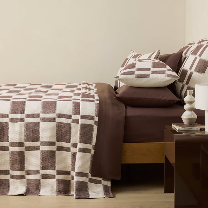 Santos Chocolate Quilted Coverlet Separates