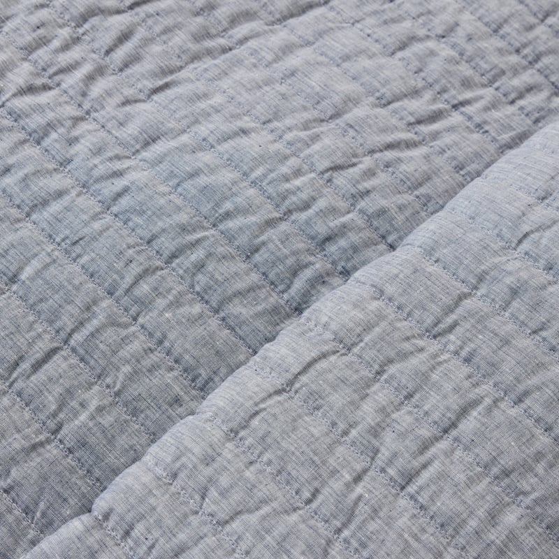 Vintage Washed Linen Baltic Quilted Coverlet Separates 