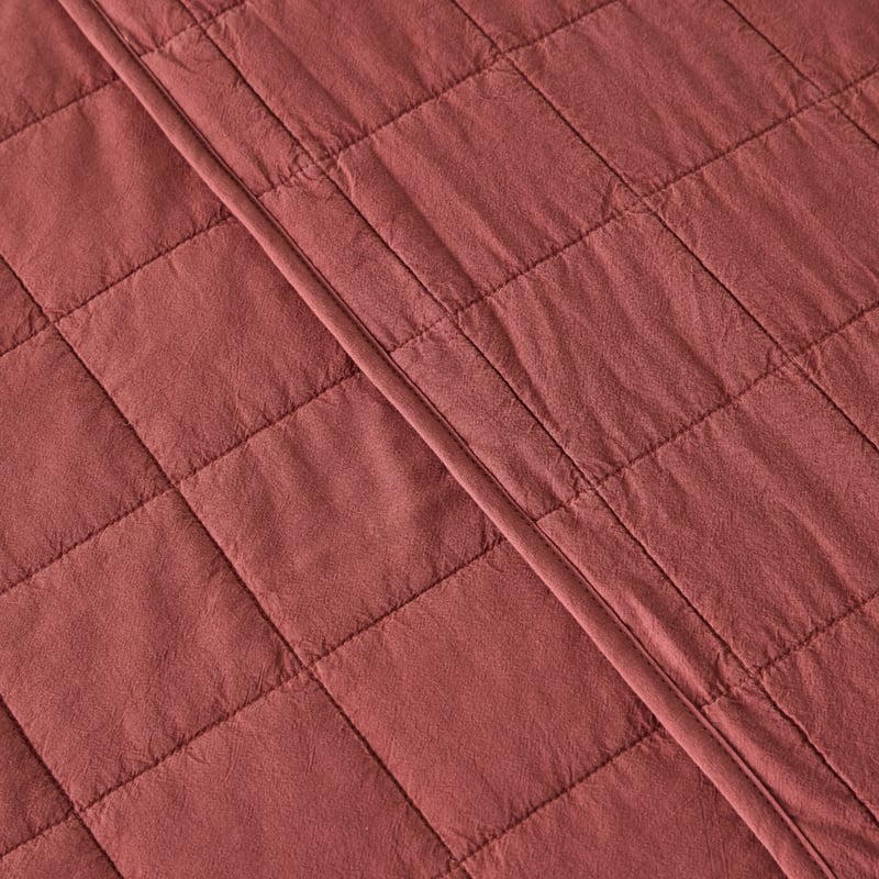 Stonewashed Cotton Redwood Quilted Coverlet Separates 
