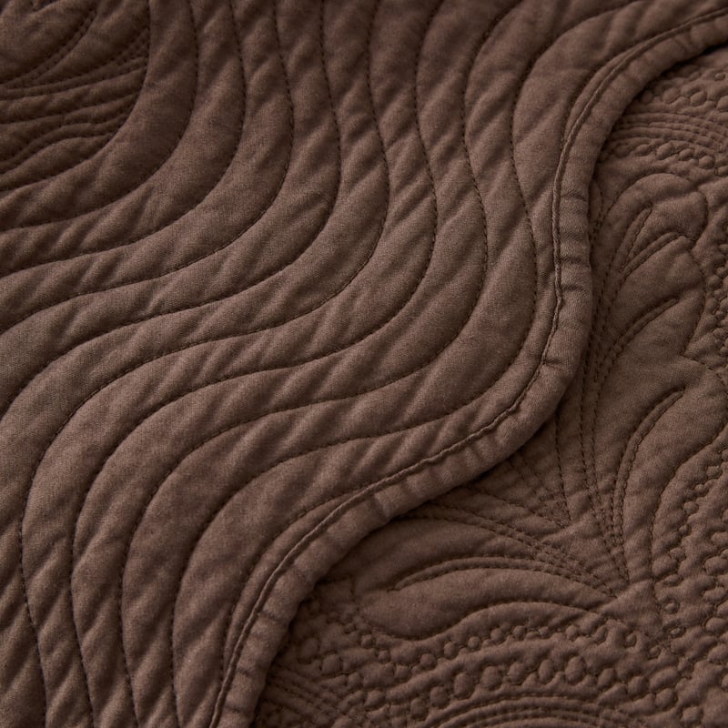 Elisa Chocolate Quilted Pillowcase