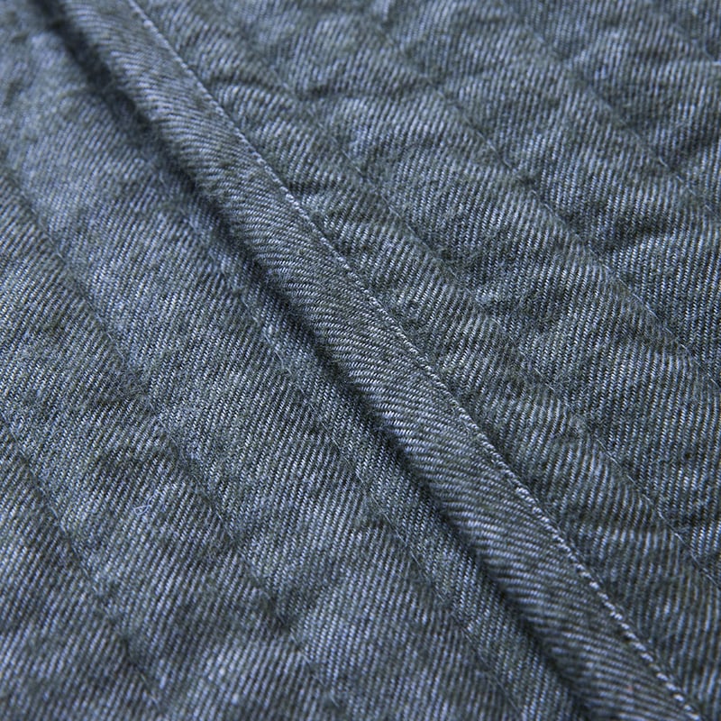 Melange Navy Flannel Quilted Pillowcases 