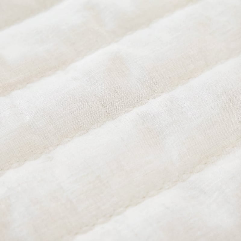 Vintage Washed Linen White Quilted Coverlet Separates