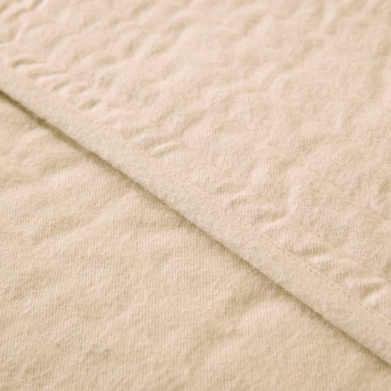 Melange Oat Flannel Coverlet Separates