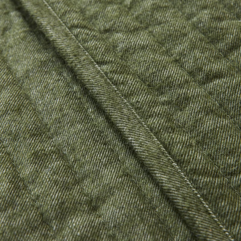 Melange Olive Flannel Quilted Coverlet Separates