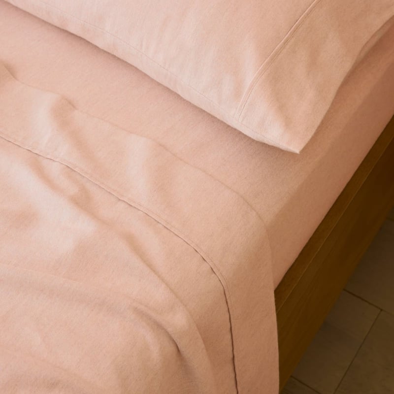 Melange Pink Flannel Sheet Separates