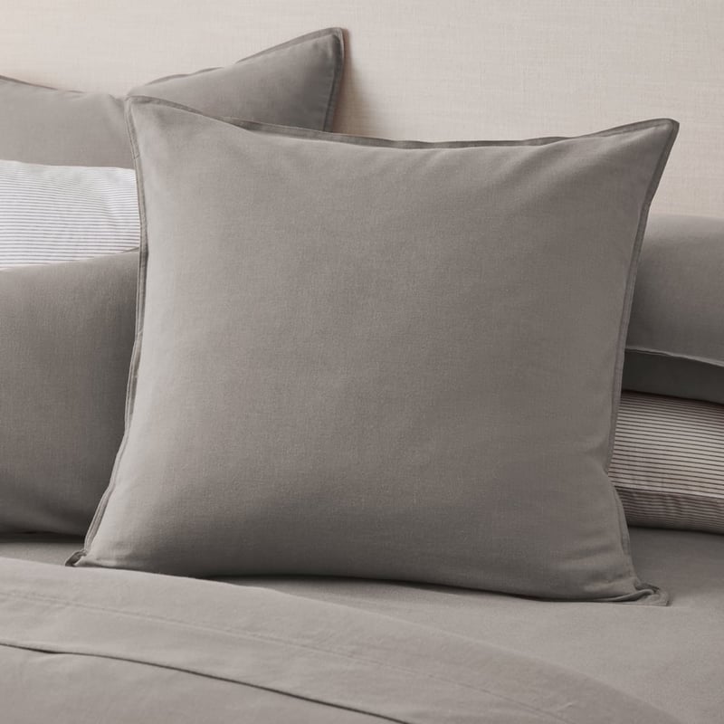 Brushed Cotton Wool Ash Grey Pillowcase 